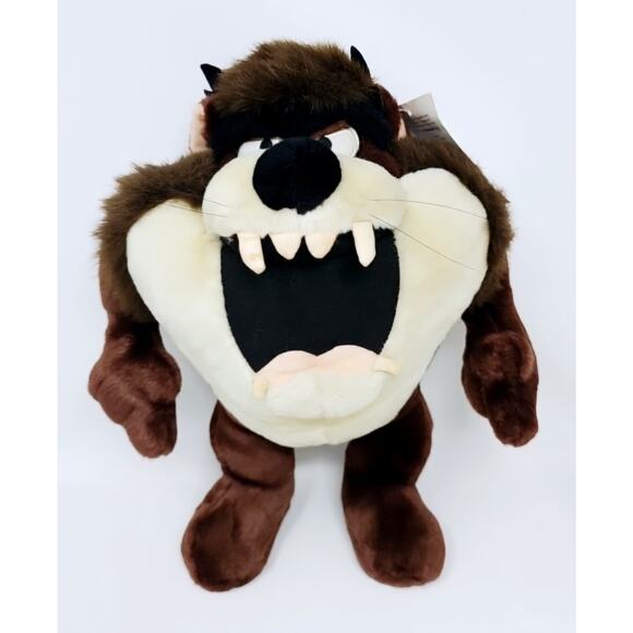 Looney Tunes Taz Warner Brothers Studio Store Tasmanian Devil Plush Tags 14” VTG - Picture 1 of 13